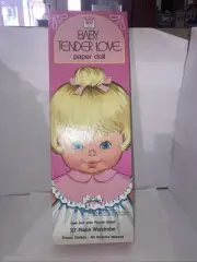 1974 Whitman & Mattel "BABY TENDER LOVE PAPER DOLL" Orig Box UNCUT
