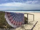 Hippie Mandala Tassel Lace Tapestry Cotton Throw Yoga Mat Indian Round Throw 72"