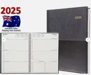 2025 A5 Black Collins Vanessa Diary Week To View WTV Spiral Calendar 385.V99-25