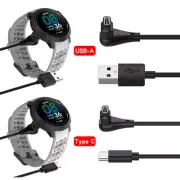 1M 5V Elbow Watch Charging Cable (USB-A Port/Type C Port) for COROS PACE Pro