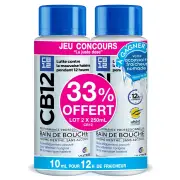 CB12 Safe Breath Mouthwash Mint Flavor 2x250ml (33% FREE)