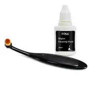 Turntable Stylus Cleaning Brush Set with Black Handle, Cleaning Fluid GK-R07C