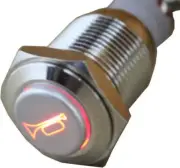 ESUPPORT Switch Red LED Light Metal Speaker CXCP35
