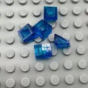 LEGO Slope - Transparent Dark Blue - 30 Degree 1 x 1 x 2/3 - QTY x5