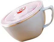 MAGICLULU Microwave Ramen Bowl with Sealable Lid Stainless Steel Kids Bowl Food Container for Soup Rice