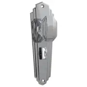Original Art Deco Privacy Knob Set, Chrome