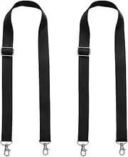 2pcs Horse Blanket Sheet Leg Straps, 26.77-49.21 Inch Adjustable Nylon Horse Blanket Straps Replacement with Metal Swivel Clips, Horse Blanket Belly Tail Straps Accessory for Horse Gear, Black