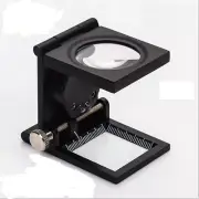 10X 28mm Pocket Portable Desktop Foldable Stand Magnifier with LED Light