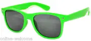 CLASSIC 80s VINTAGE RETRO SMOKE LENS SUNGLASSES SHADES UV400 GREEN FRAME GREEN