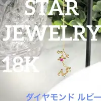 在飛比找蝦皮購物優惠-STAR JEWELRY 耳環 紅寶石 鑽石 星型 日本直送