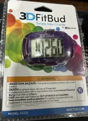 3DFitBud Simple Step Counter Walking 3D Pedometer with Clip and Lanyard A420S