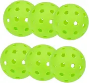 WESIEVYA 6 Pack Luminous Hole Balls Small Balls Outdoor Toys for Boys and Girls Practice Ball