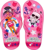 [Gabby's Dollhouse] Gabby's Doll House Girls Flip Flops Gabby Pandy Paws Sandals Girls Sizes UK 6 to 11, multicoloured, 25/26 EU