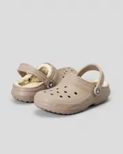 [Crocs] Crocs Women's Classic Lined Clogs Shoes in Mushroom/Bone Size M11 M11 Mushroom/Bone