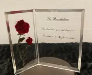 Bircraft Originals Lucite The Benediction Plaque With Encased Roses NIB