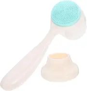 FRCOLOR Deep Pore Cleansing Brush Holder Face Brush Manual Soft Fiber for Face Cleaning Massage