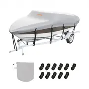 VEVOR Boat Cover 600D Waterproof 16-18.5 ft Boat Cover V-Hull Tri-Hull Runabout