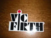VIC FIRTH PERCUSSION DRUMS BLACK AND CLEAR STICKER 6" LONG
