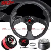Universal 14" Steering Wheel + Quick Release + Hub + Horn For RSX CIVIC ACCORD (for: Toyota)