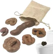 Fake Poop | Realistic Turd Toys for Kids,Novelty Fake Poop Toys for April Fools' Day Halloween Prank, 6 Different Shapes