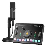 MAONO Streaming Audio Mixer, Audio Interface and XLR Condenser Microphone wit...