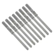 8 Pcs Floating Shelf Brackets, Metal Hidden Shelf 0.4" x 4" (Silver Tone)