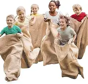 JOYIN 6 Pack Large Burlap Potato Sack Race Bags, 39" x 25" Potato Sacks Racing Bags for Kids & Adults,Outdoor Play, Family Reunion, Outdoor Picnic Party, Outside Yard Lawn Easter Carnival Games