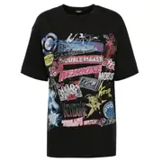 [We11done] Black Vintage Collage T-Shirt