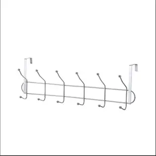 楓林宜居 創意雙排金屬門后掛衣鉤掛帽衣毛巾掛鉤架無痕免打孔掛鉤鉤鉤
