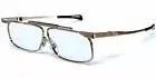 Kanda Japan SlimFold 001 Folding Blue Light Reading Glasses w/ Case Brown +2.50