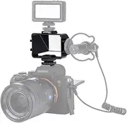 JJC Camera Vlog Selfie Flip Screen Bracket Mirror with 3 Cold Shoe Mount for Sony A7 III II A6600 A6300 A7S A7R II, Fujifilm X-T2 X-T3 X-T20 X-T30, Nikon Z6 II Z7 II Z5