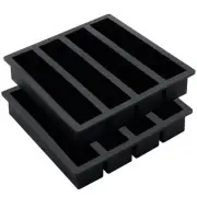 Silicone Ice Cube Trays Butter Mold Set of 2, Easy Release Long Ice Cube Stic...