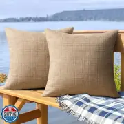 MIULEE Outdoor Waterproof Throw Pillow Covers Decorative Farmhouse Water Resi