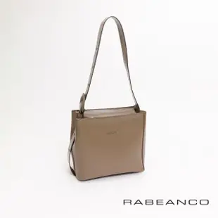 【RABEANCO】SANDRA寬背帶方形肩背包(卡其駝)