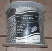 Amarine Dock Line 50ft x 5/8" White and Black Nylon Double Braided