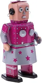 TTETTZ Wind Up Robot Clockwork Walking Robot Wingd Up Tin Toy Robot Ornament 14.8cm