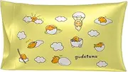 Franco Collectibles Hello Kitty & Friends Gudetama Beauty Silky Satin Standard Pillowcase Cover 20x30 for Hair and Skin, (Official Licensed Product)