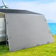 3.4x1.95M Weisshorn Caravan Privacy Screen Roll Out Awning End Wall Side Sun Shade