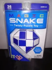 Magic Snake Cube Puzzle Brain Teaser Twisty Toys 36 Wedges (blue) gift