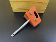 4-Inch Red Aluminium Optical Square with Wooden Case - Precision Right Angle
