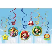 Super Mario Bros. Swirl Decorations (Pack of 12)