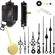 YOUNGTOWN 12888 Quartz Pendulum Clock Movement DIY Movement Kits with 2 Pairs Hands and Pendulum Total Shaft Length is 23.5mm (59/64 Inch)