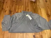 NWT Adidas UNISEX Gray Long Sleeve 50 UPF Lightweight Quarter Zip Pullover XL