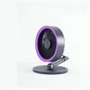 CIVPOWER Desk fan: Small Quiet Table Fan with Metal Stand - 3 Speed 180° Foldable 360° Rotating Adjustable Portable Design - 2000mAh Rechargeable Battery for Bedroom Home Dorm Office Outdoor Gray