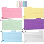 HAPINARY Colored Index Cards Lined Note Cards Bookmark for Study Portable Memo Notebook