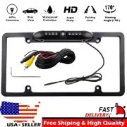 Backup Rearview Camera License Plate Frame IP69 for CLARION Car Radio Black