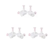 3 x 4pc Wiltshire Fondant/Cookie Dough Flower Shaped Cutter and Pusher Bakeware