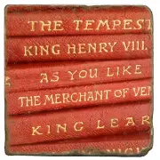 Studio Vertu, Shakespeare's Plays, The Bard of Avon Botticino Marble Trivet