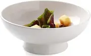 Soup Bowl Ceramic Salad Bowl Soup Bowl Tableware Creative Cold Dish Bowl Dessert Plate Cold Dish Special Plate(Color:White) Bowl