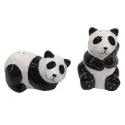 French Country Novelty Kitchen Dining PANDAS Salt and Pepper Set